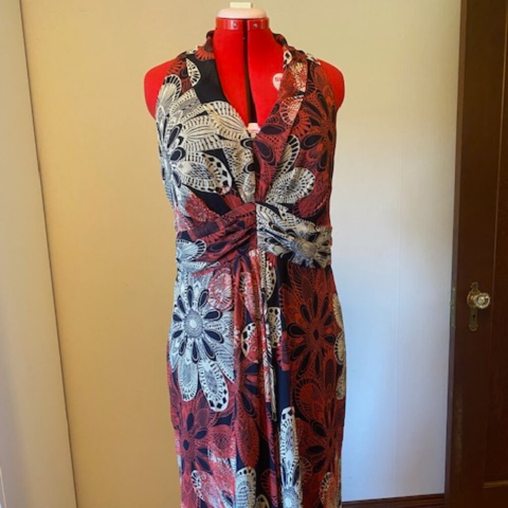 Black/red/beige Jones of New York size 16 dress (Never been worn)